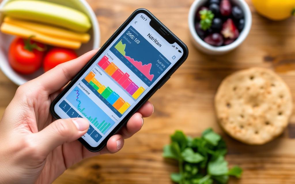 Phone showing nutrition tracking app