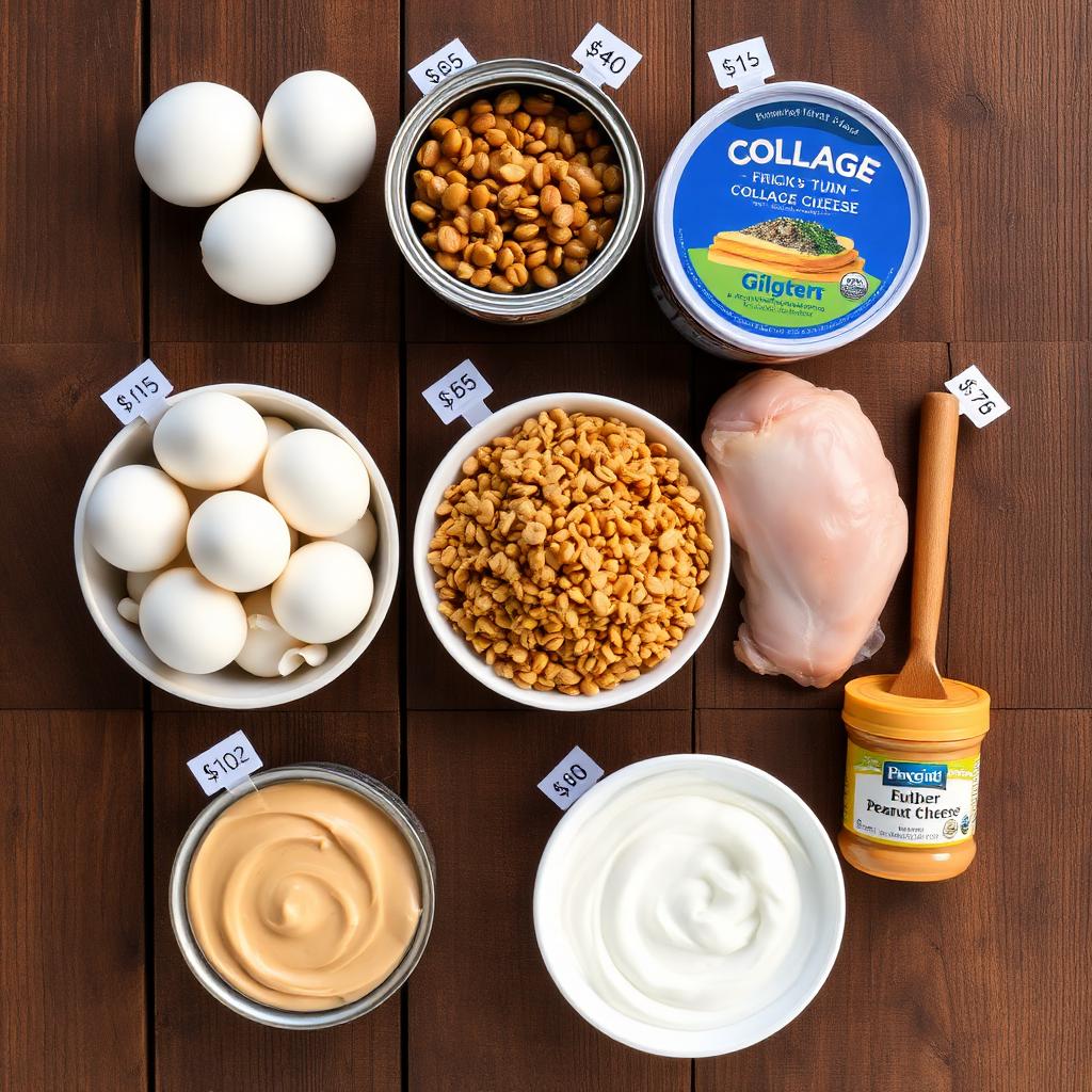 Affordable high-protein foods with small price tags
